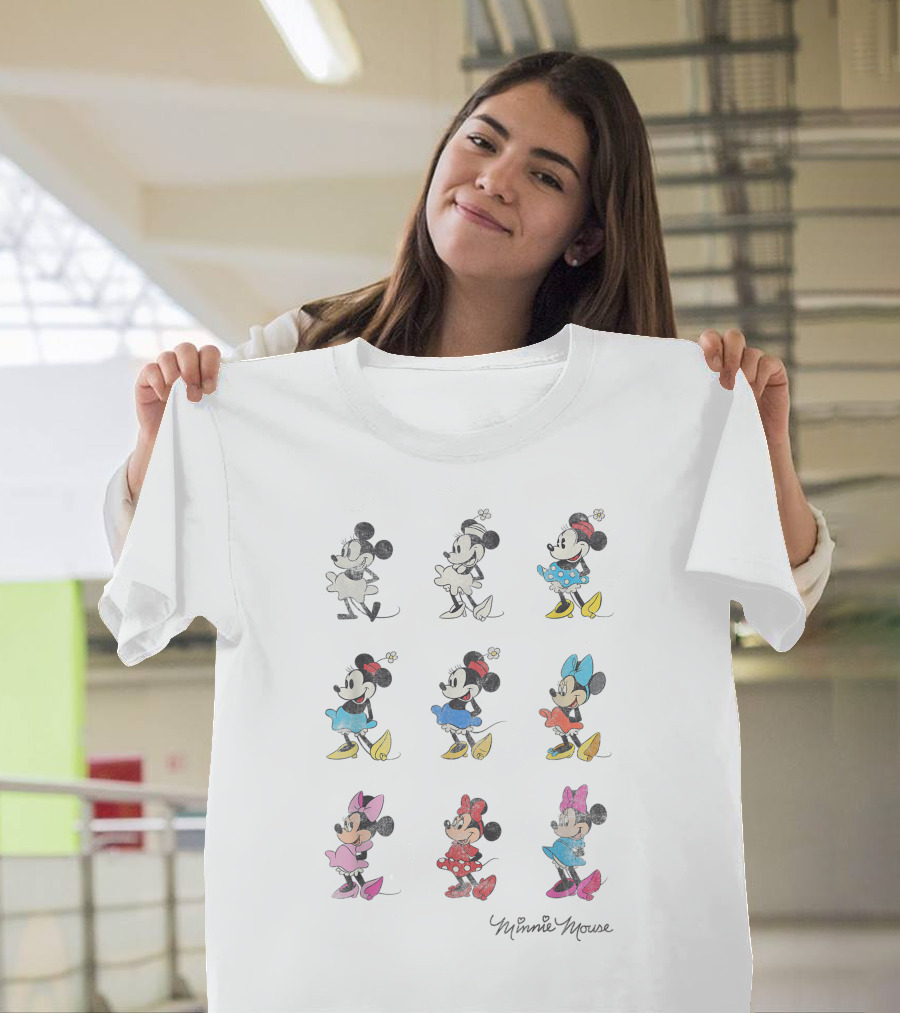 Mickey And Friends Minnie Mouse Evolution Over Time T-Shirt