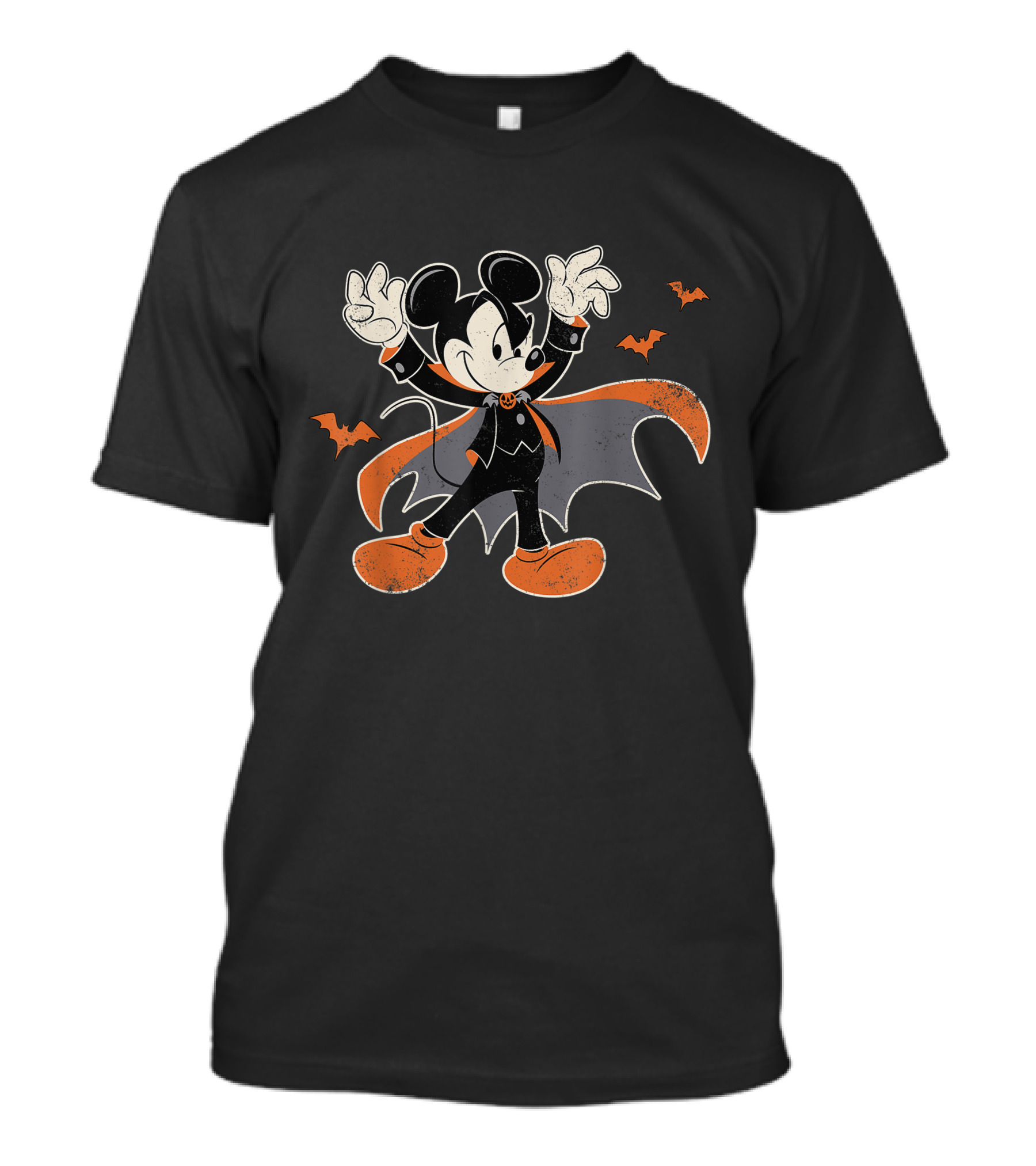 Disney Mickey Mouse Halloween Dracula With Bats T-Shirt