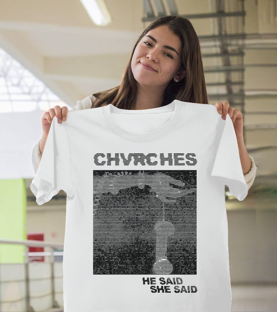 CHVRCHES He Said She Said Striped Visual T-Shirt