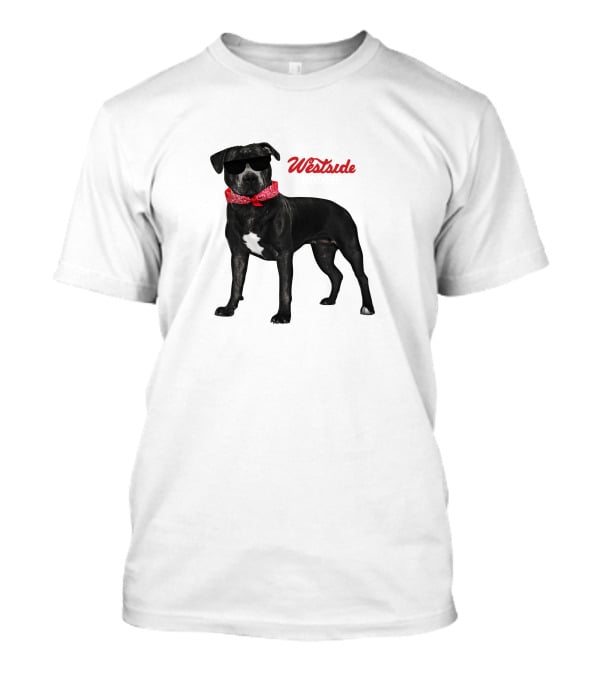 Westside Cool Dog With Sunglasses And Bandana T-Shirt