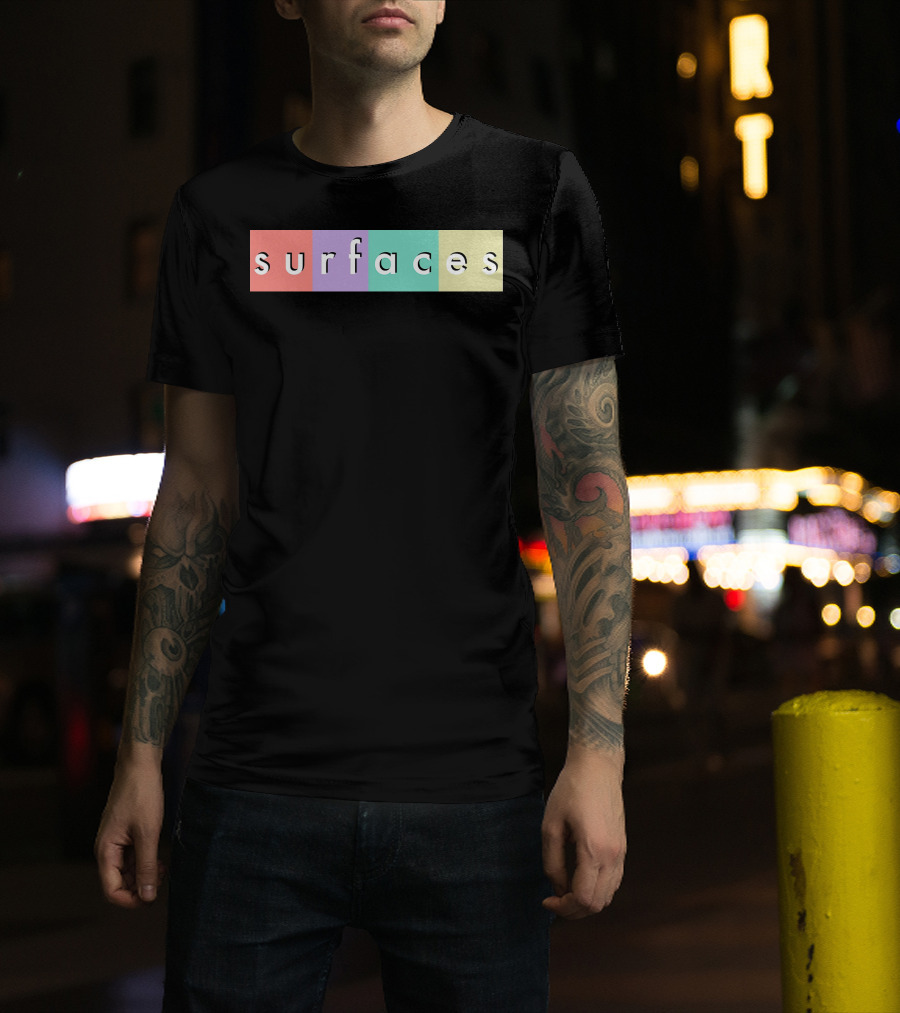 Surfaces Multicolor Text Block T-Shirt