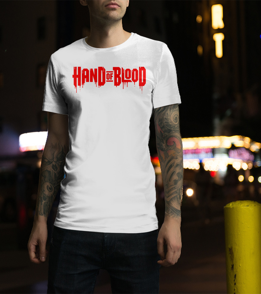 Handofblood Dripping Text T-Shirt