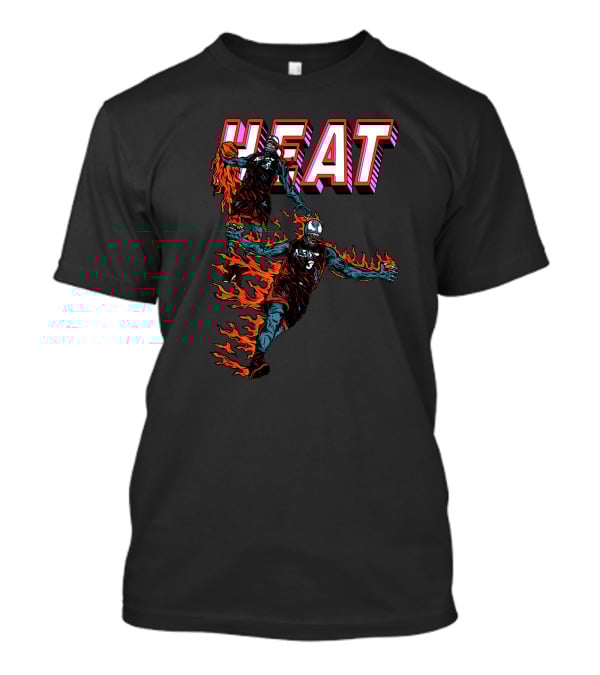 Heat Antimerch Basketball Flame Dunk Players T-Shirt