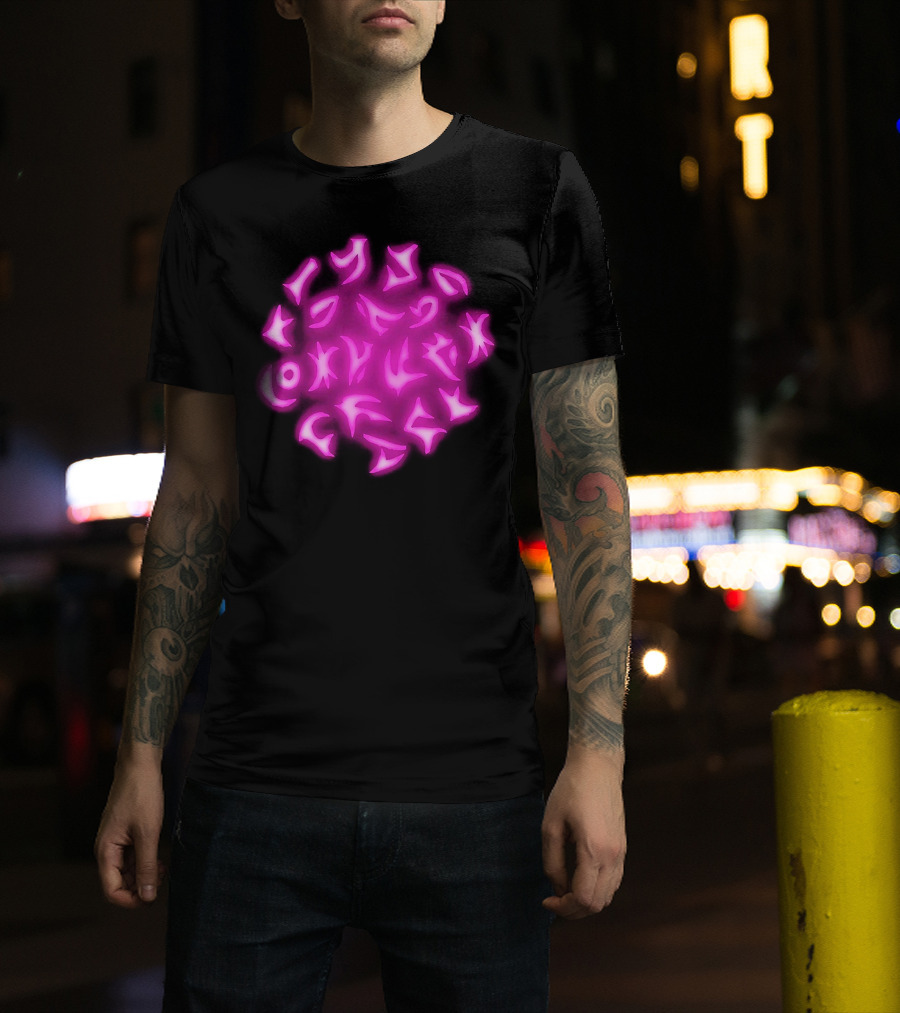 Coldplay Alien Symbols Pink Glowing T-Shirt