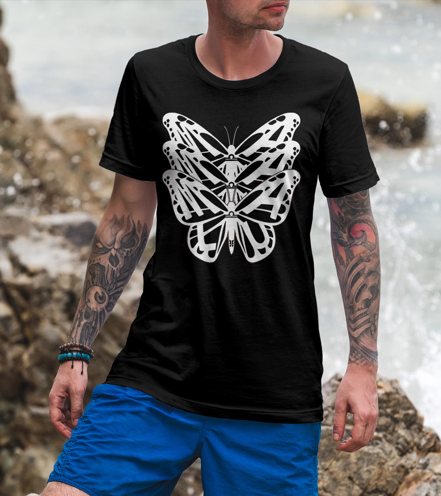 Malu Trevejo Triple Butterfly Merch T-Shirt