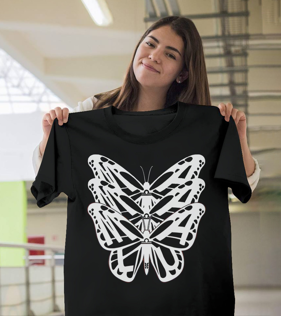 Malu Trevejo Triple Butterfly Merch T-Shirt