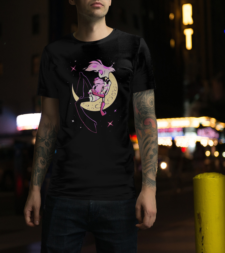 Vivziepop Moon Character Pink Starry Night Merch T-Shirt