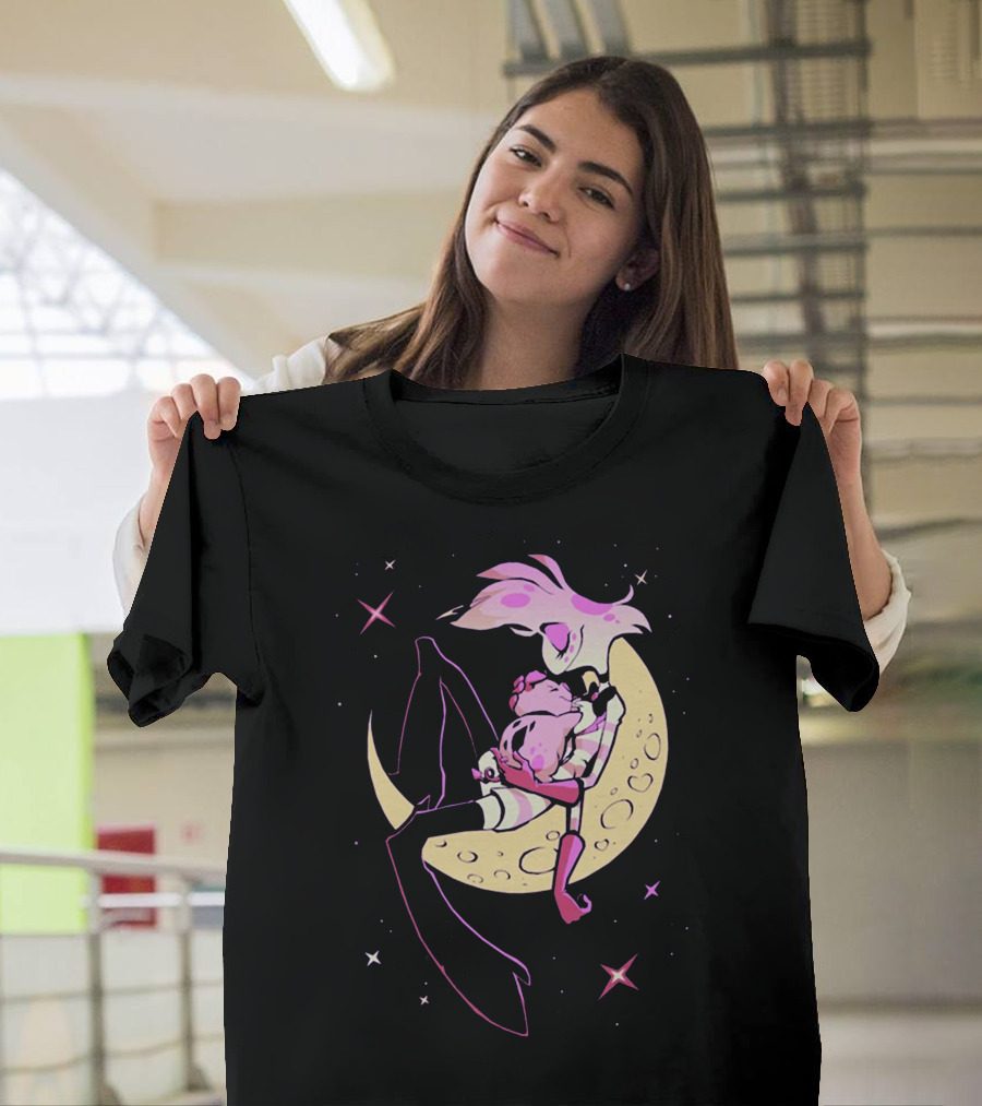 Vivziepop Moon Character Pink Starry Night Merch T-Shirt