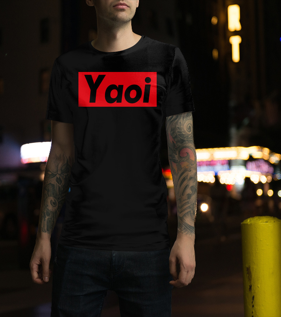 Yaoi Red Black Bold Text Manga T-Shirt