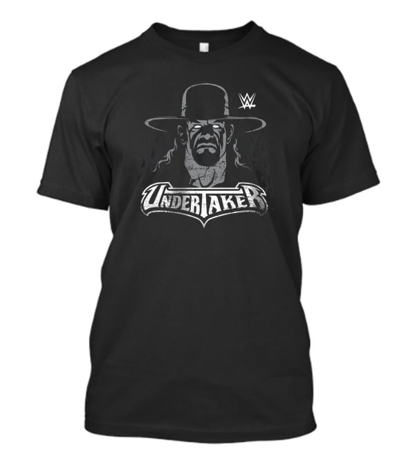 WWE Undertaker Vintage Graphic With Flames And Hat T-Shirt