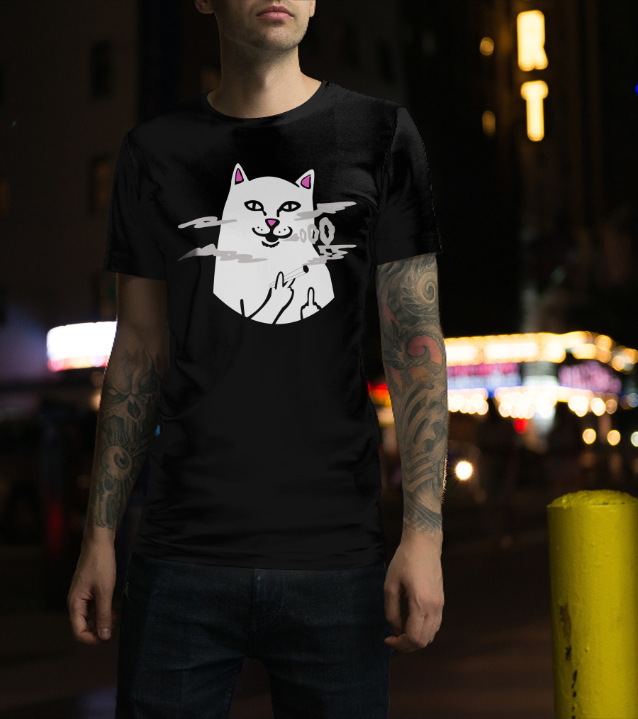 Bella Poarch Cat Smoking Middle Fingers T-Shirt
