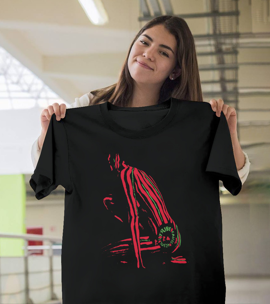 A Tribe Called Quest Red Green Stripes Iconic Hip Hop T-Shirt