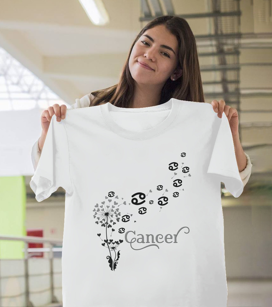 Cancer Zodiac Dandelion Burst T-Shirt