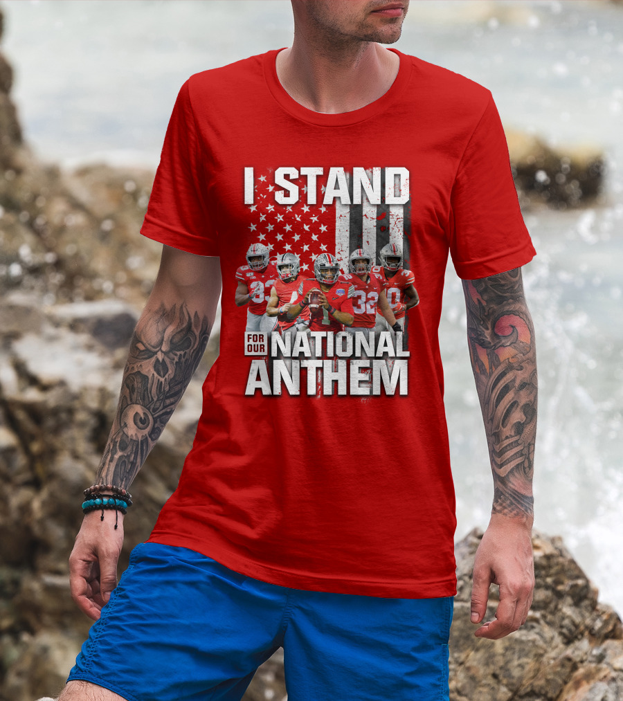 I Stand For Our National Anthem Football Players Flag T-Shirt