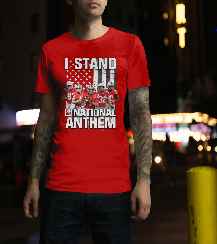 I Stand For Our National Anthem Football Players Flag T-Shirt