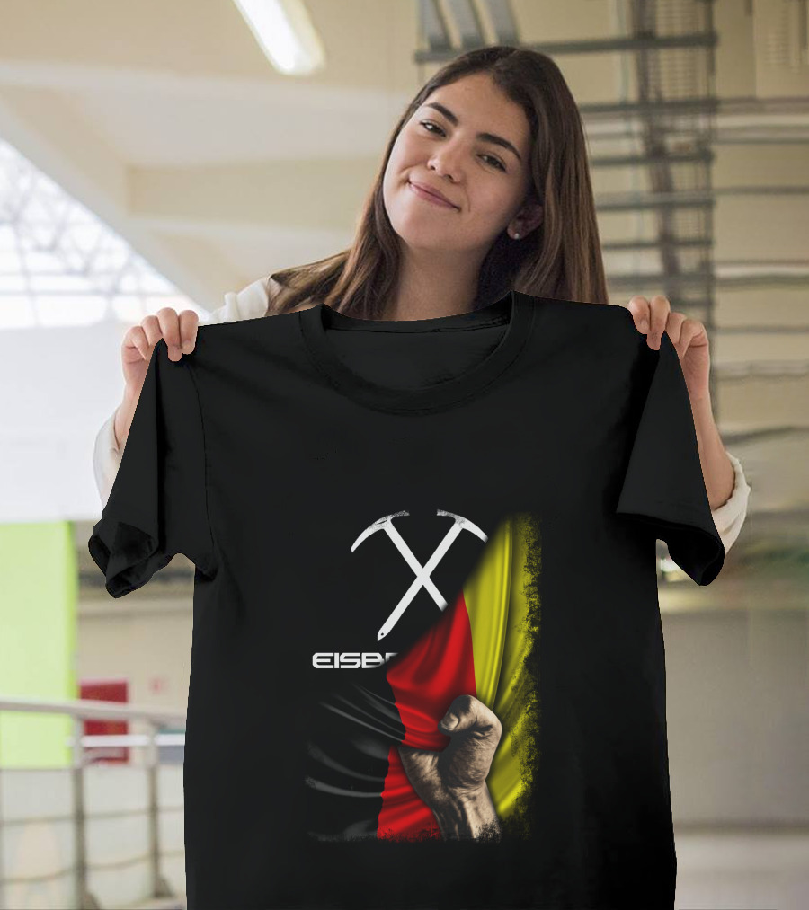 Eisbrecher Flagge Duo Pickaxes German Colors Fist T-Shirt