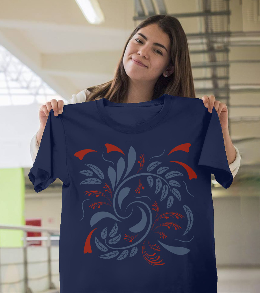 Folk Flowers Floral T-Shirt