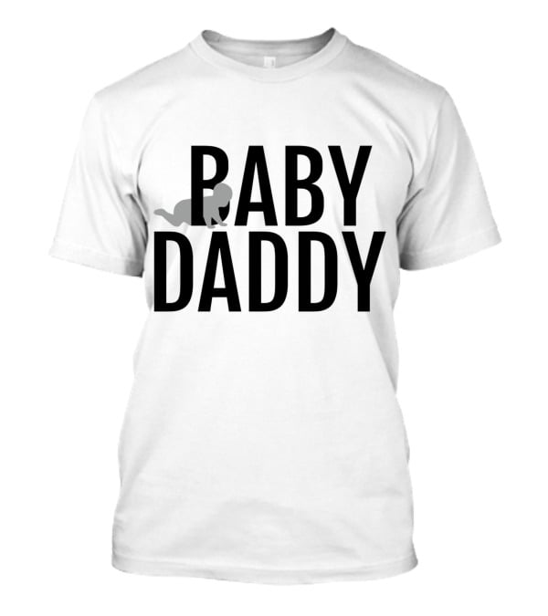 Baby Daddy Silhouette With Crawling Baby Image T-Shirt