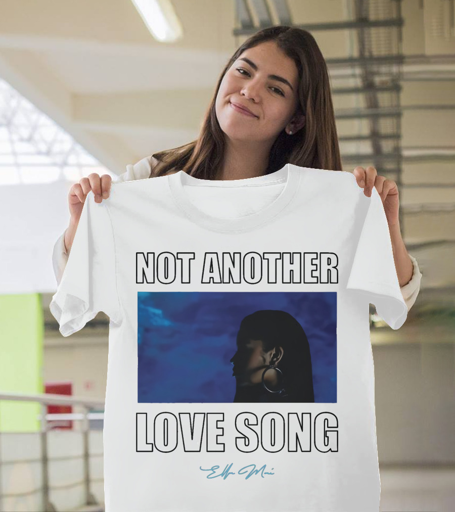 NOT Another Love Song Ella Mai Silhouette Blue Background T-Shirt
