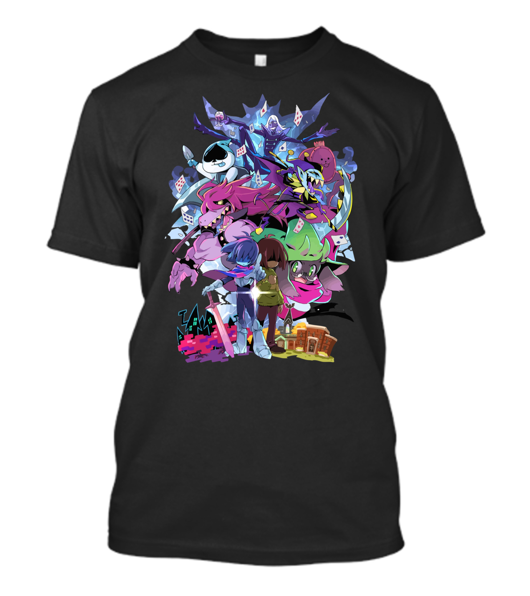 Deltarune Cast And Colorful Adventure Scene T-Shirt