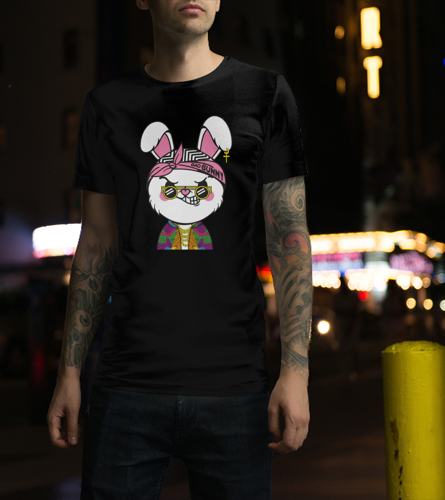 Bad Bunny Savage Rabbit Colorful T-Shirt