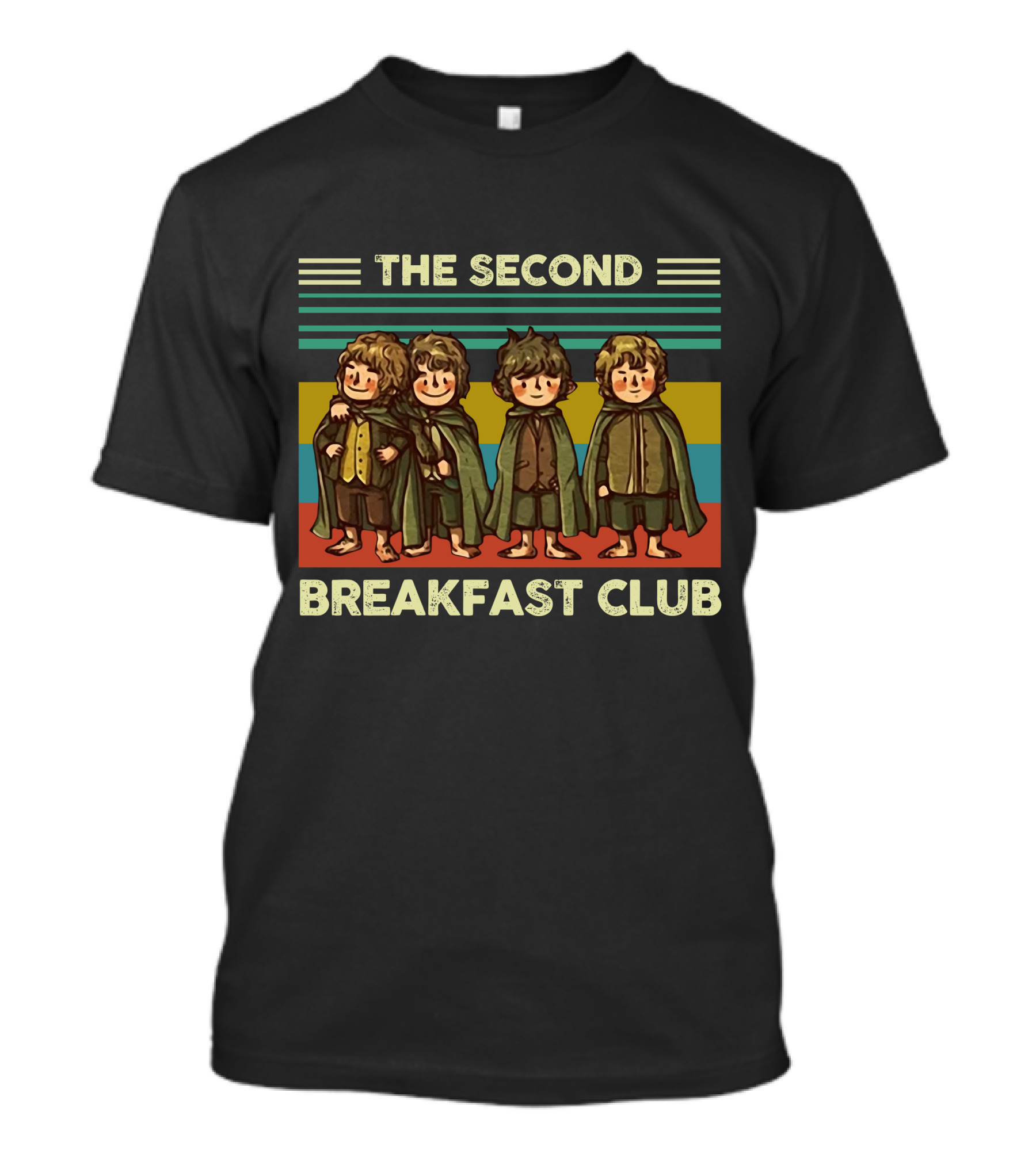 The Second Breakfast Club Hobbits Pop Culture Mashup T-Shirt