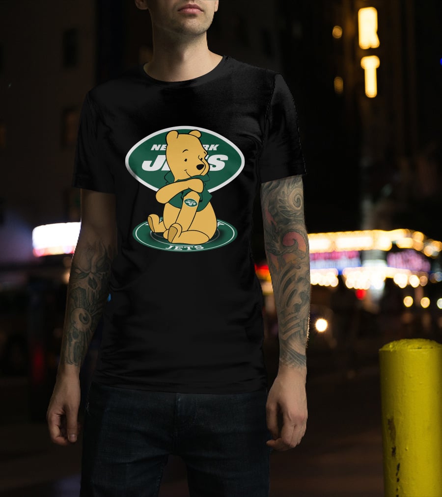 New York Jets Pooh Football T-Shirt