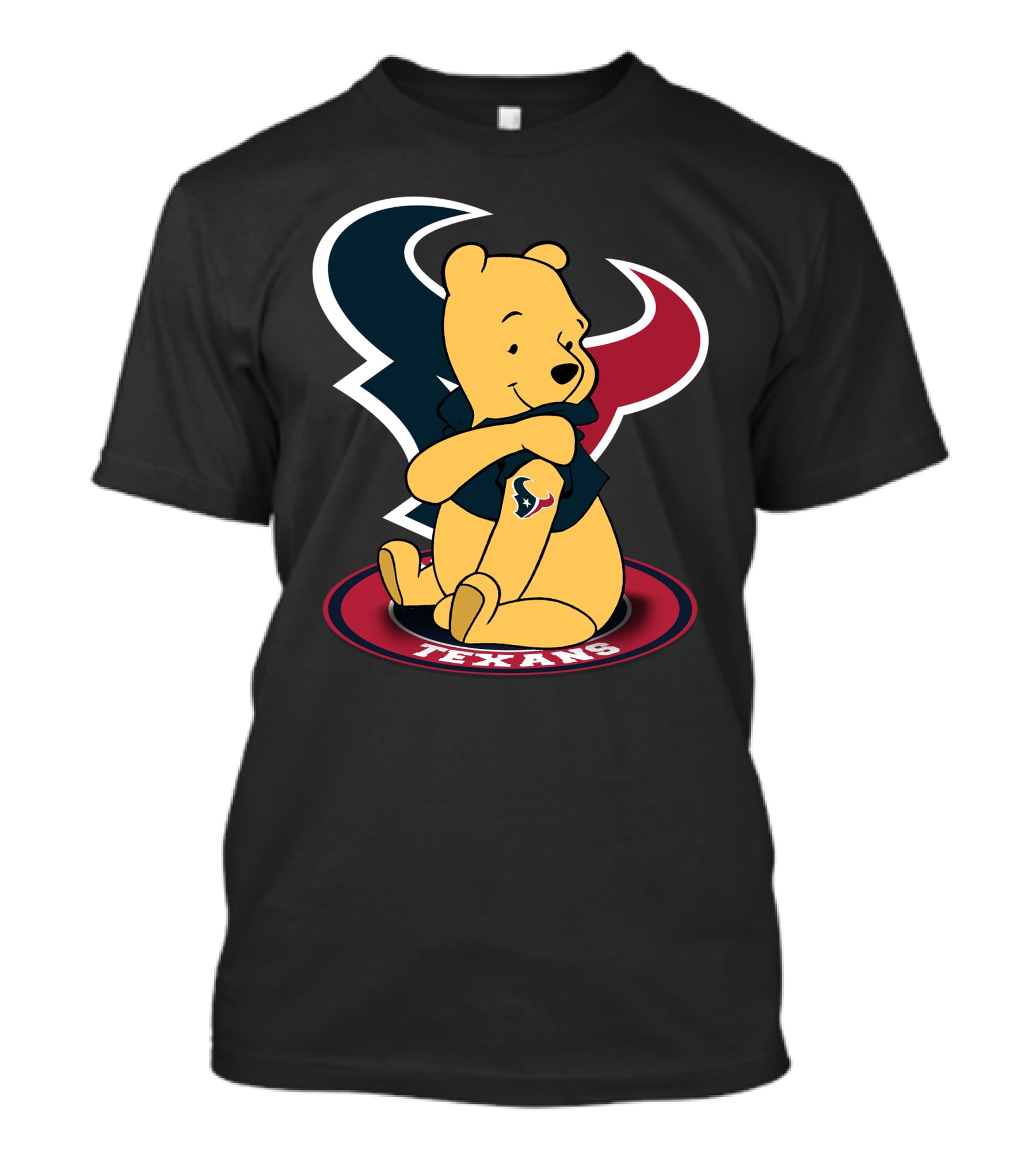 Pooh Texans Houston Logo Bears Football T-Shirt