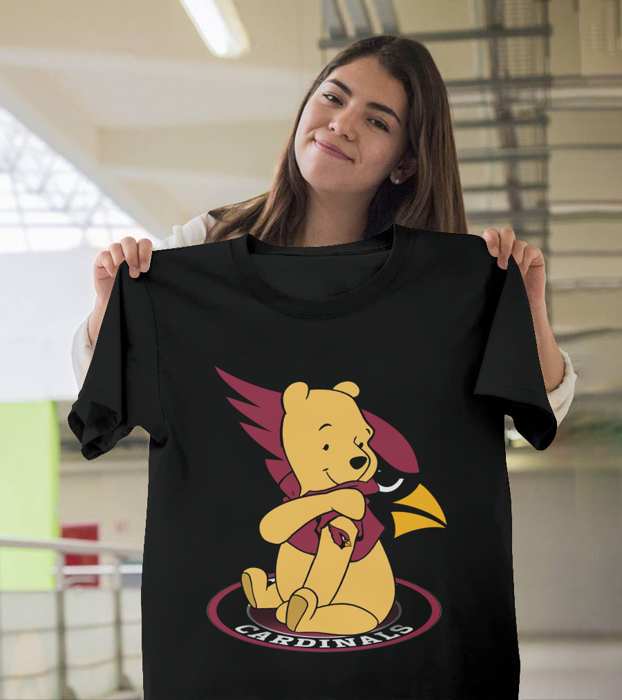Pooh Cardinals Embracing Iconic Bird T-Shirt