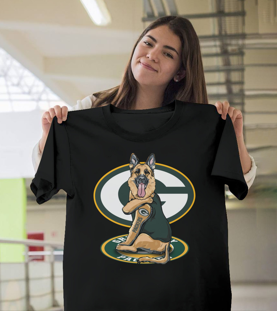 Green Bay Packers German Shepherd Fan T-Shirt
