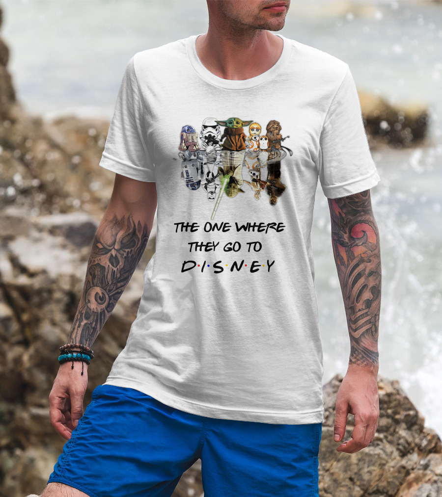 The One Where They Go To Disney Star Wars Characters Reflection T-Shirt