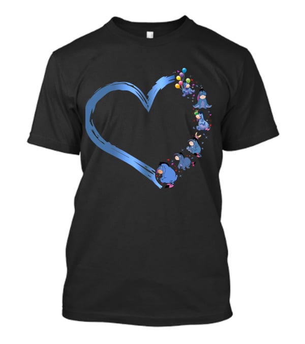 Eeyore Heart Balloons Friendship Mood T-Shirt