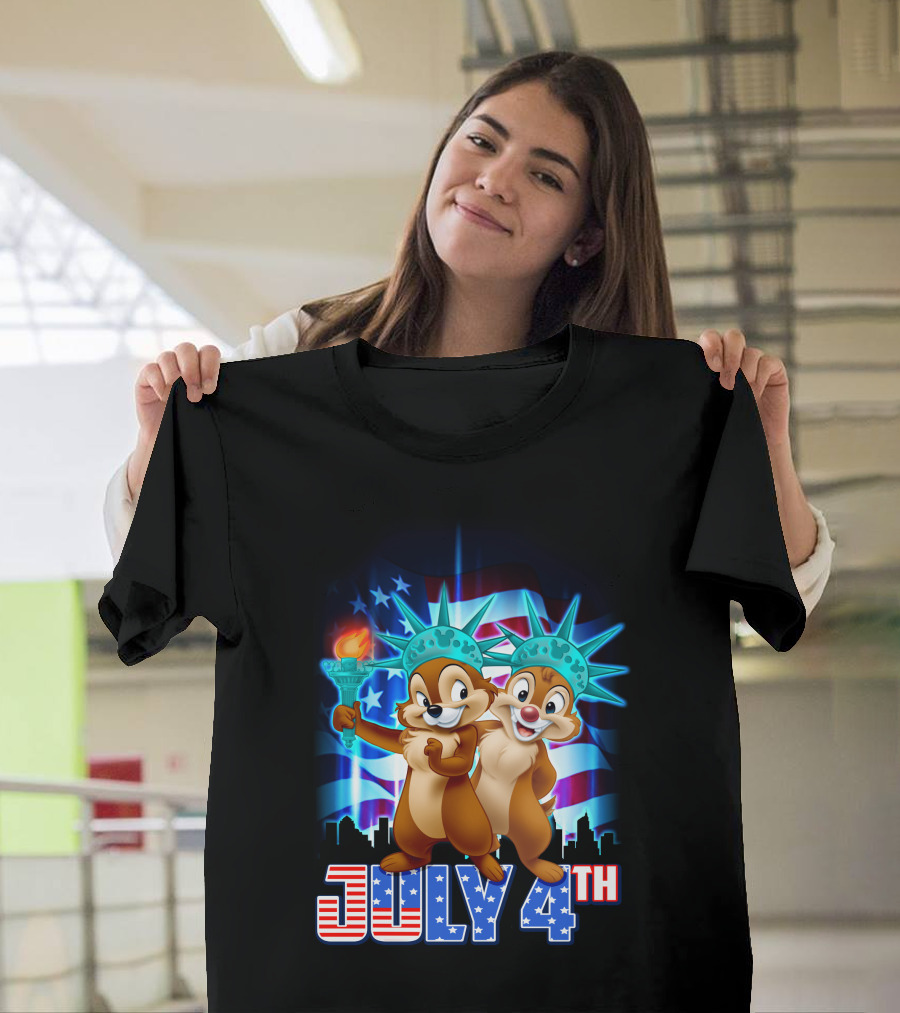 JULY 4th Chip n Dale Liberty Torch T-Shirt