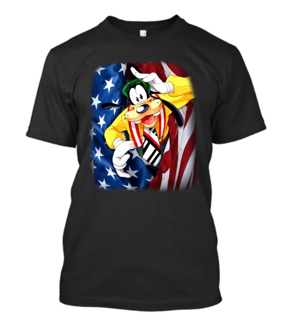 Goofy American Flag Fourth Of July T-Shirt