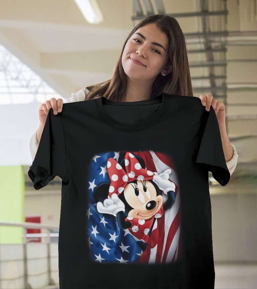 Minnie Mouse Stars and Stripes Fourth of July T-Shirt