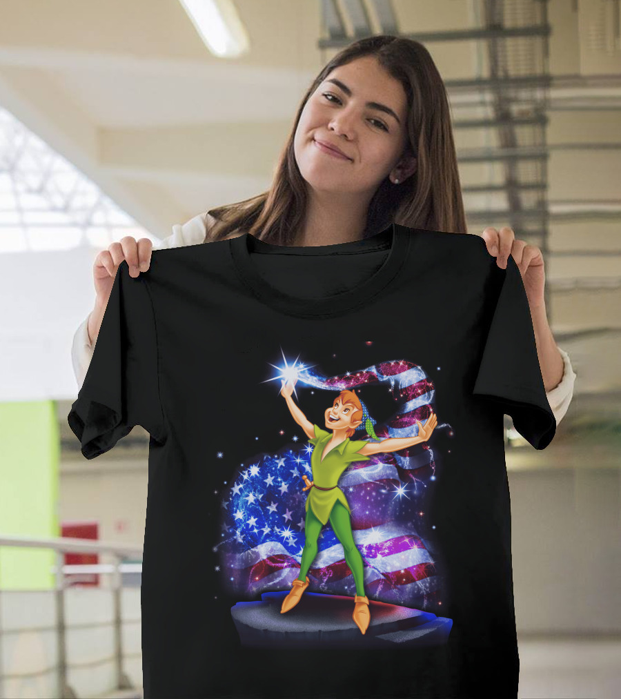 Peter Pan Bling USA Flag July T-Shirt