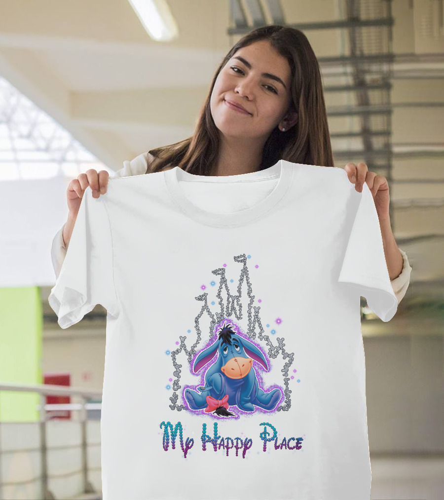 Eeyore My Happy Place Disney Castle T-Shirt