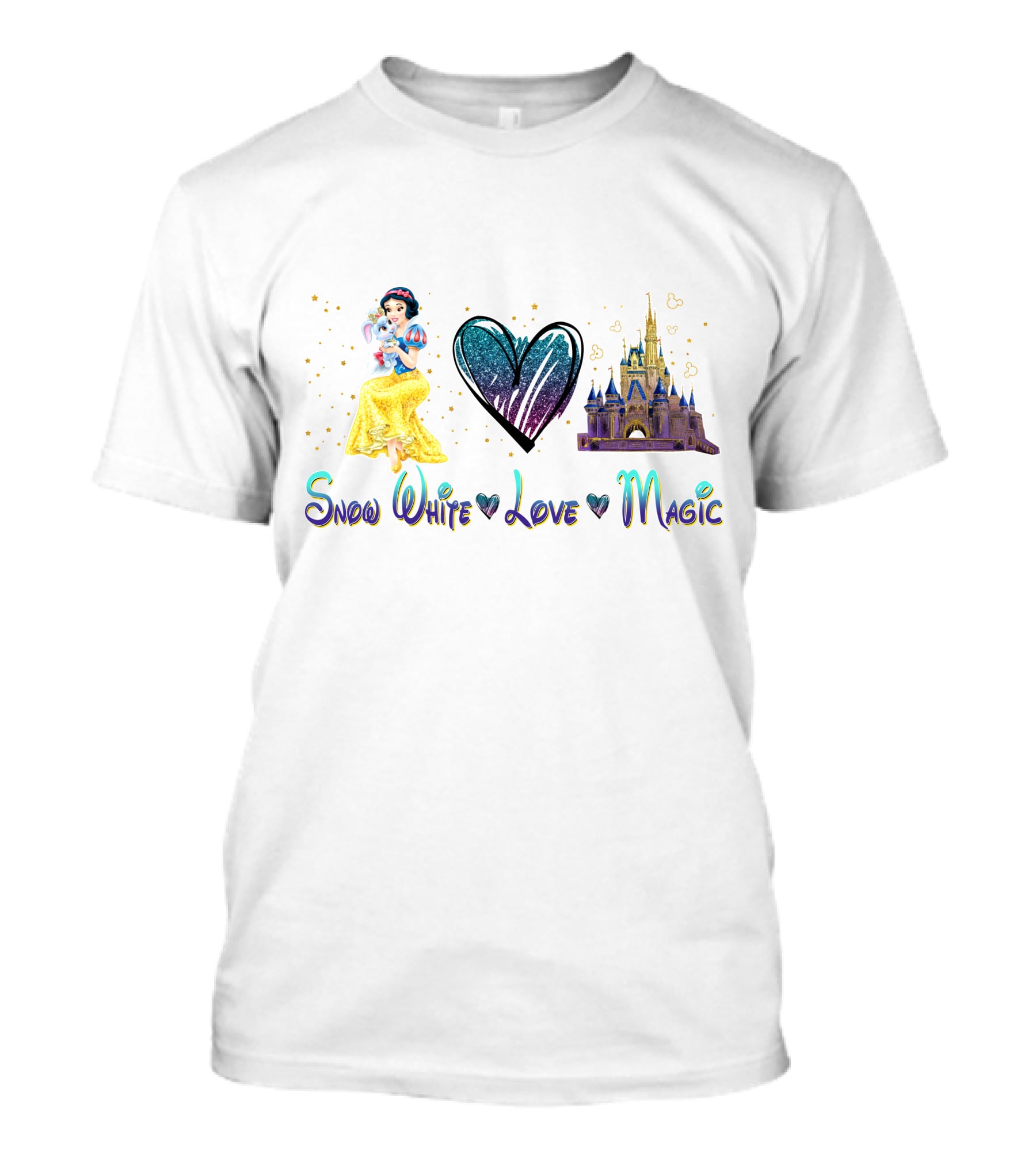 Snow White Love Magic Heart Castle T-Shirt