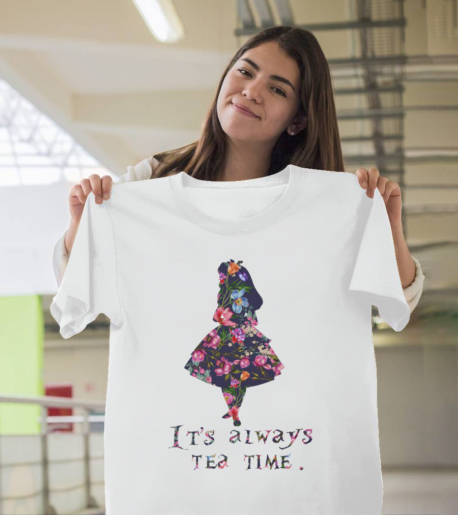 It's Always Tea Time Floral T-Shirt