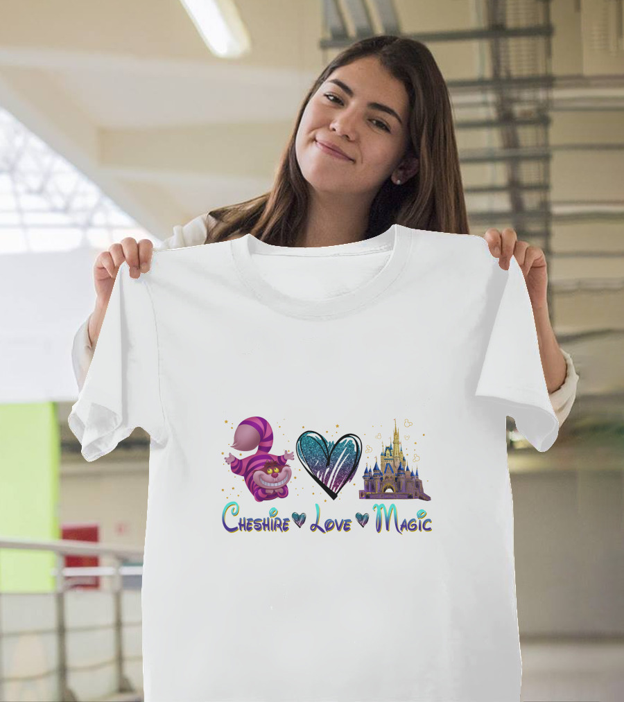 Cheshire Love Magic Heart Castle Wonderland T-Shirt