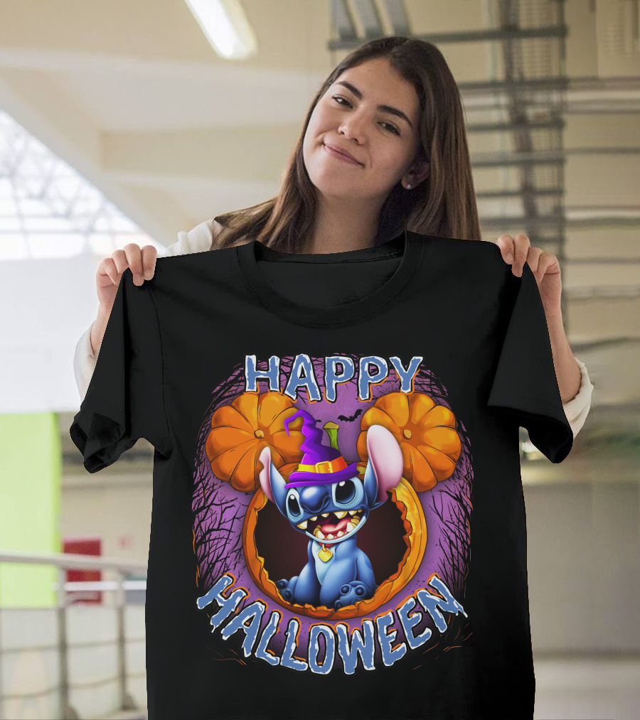Stitch Happy Halloween Pumpkin Magic T-Shirt