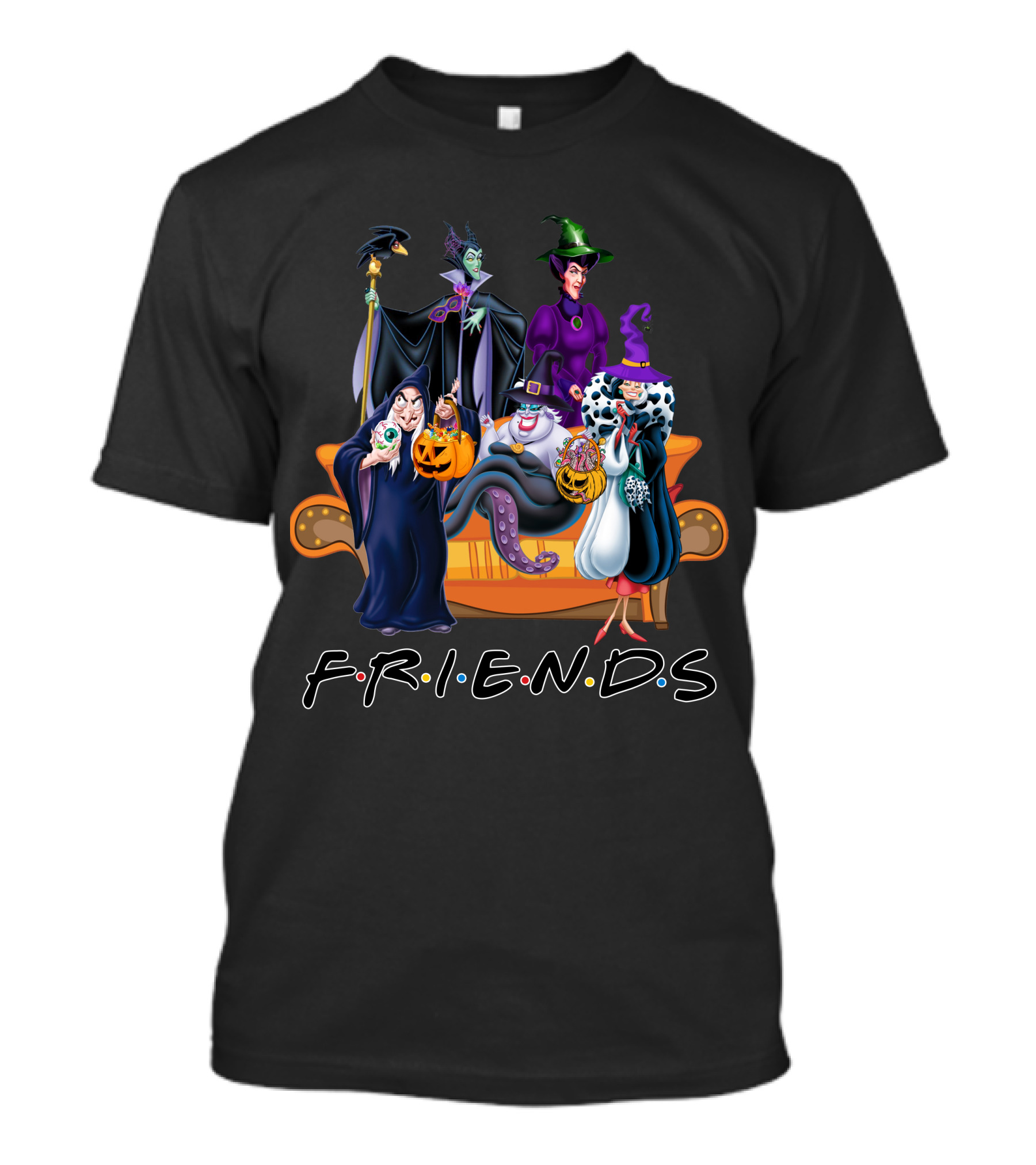 FRIENDS Villainous Halloween Couch Gathering T-Shirt