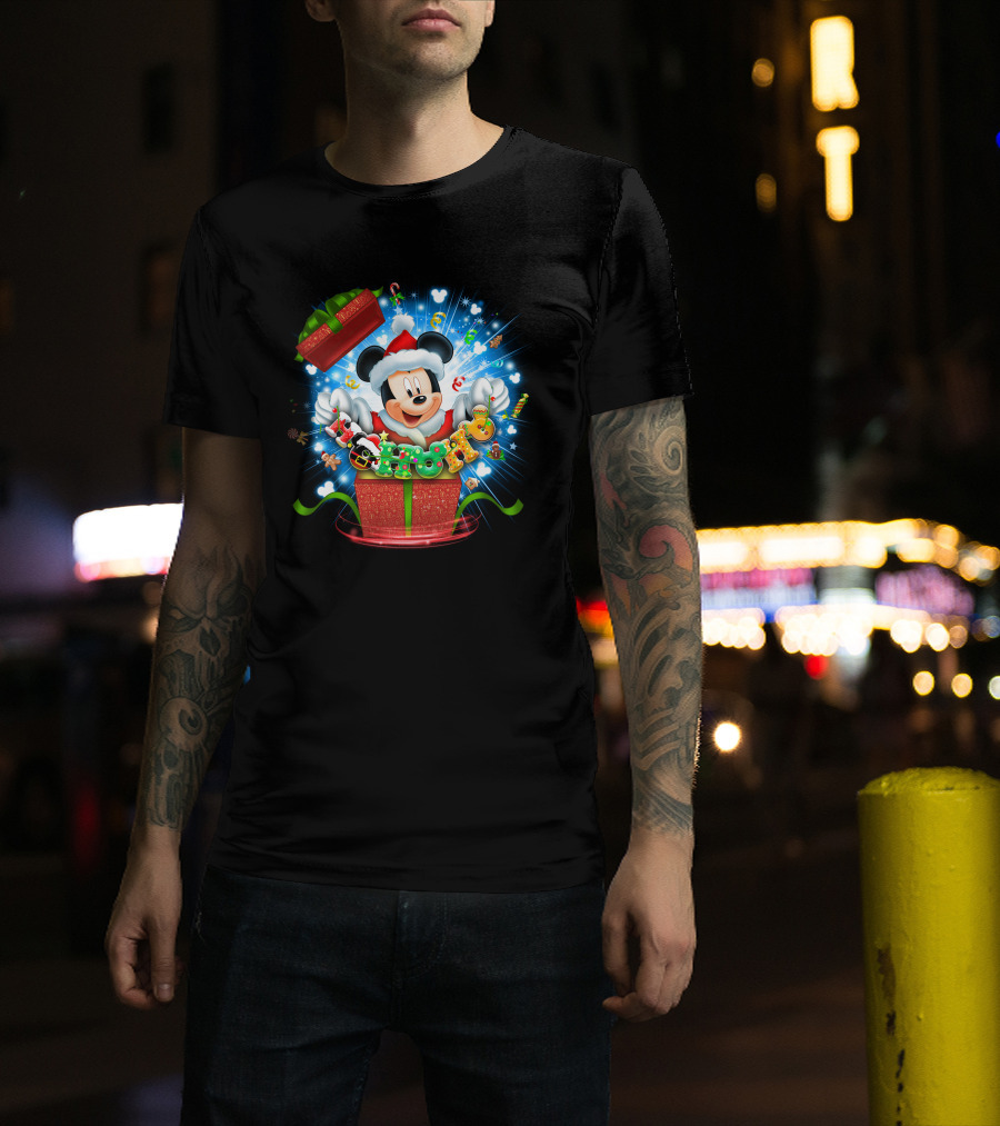 Mickey Christmas Magic Present Explosion T-Shirt
