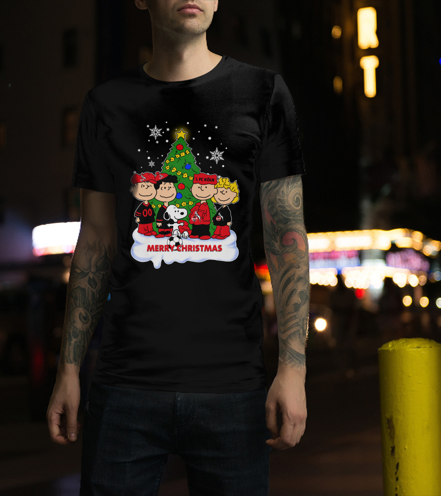 Merry Christmas Peanuts 1. FC Köln Holiday T-Shirt