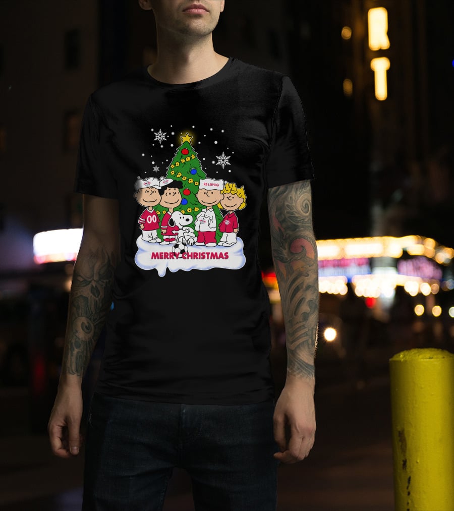 RB Leipzig Merry Christmas Snoopy And Friends Scene T-Shirt