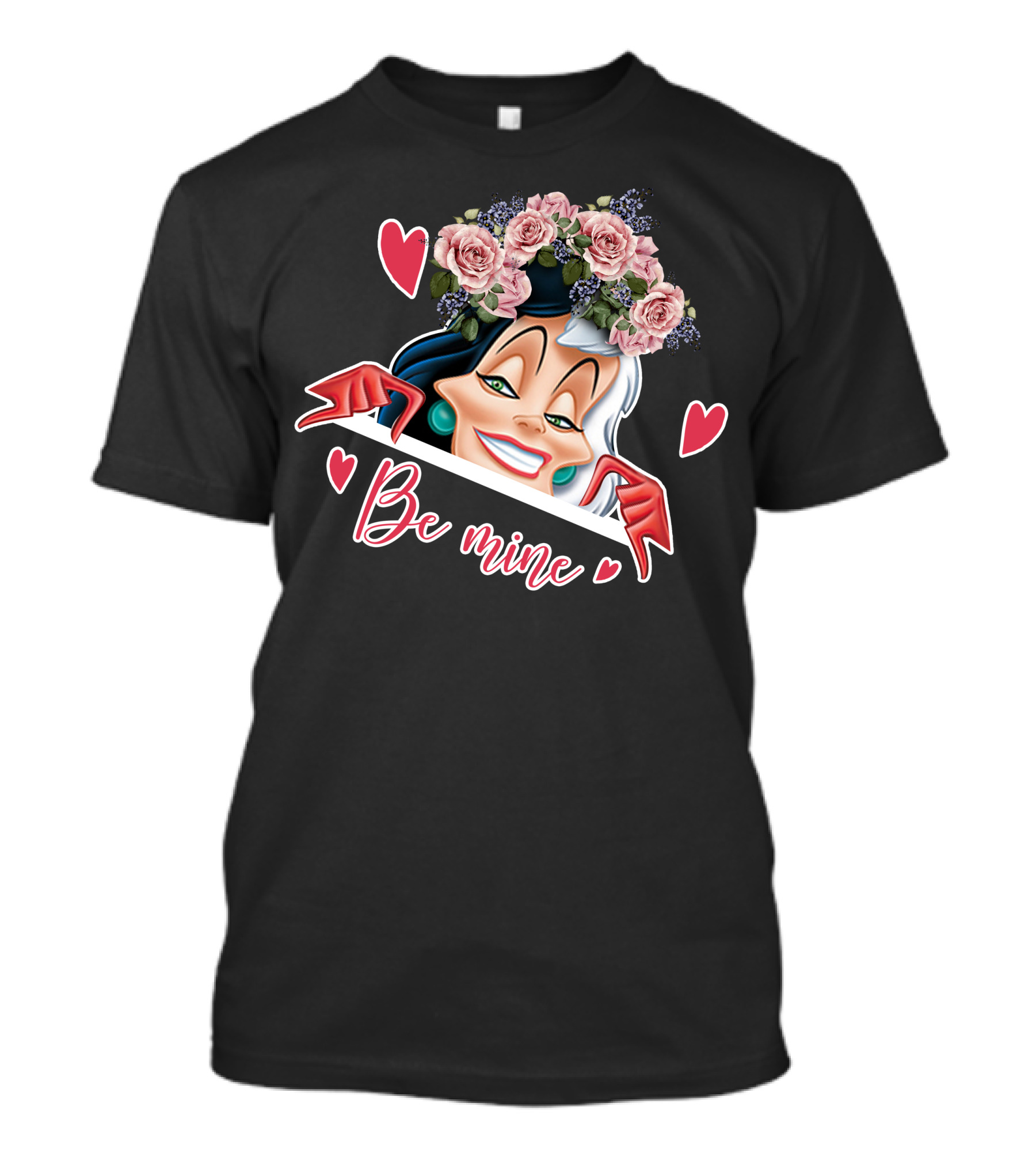 Cruella Be Mine Roses Hearts T-Shirt