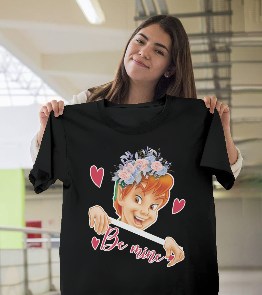 Peter Pan Be Mine Hearts Floral Crown T-Shirt