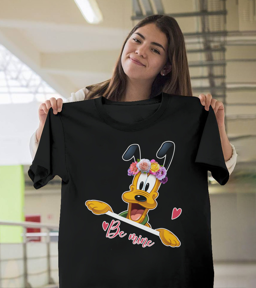 Be Mine Flower Crown Pluto Hearts T-Shirt