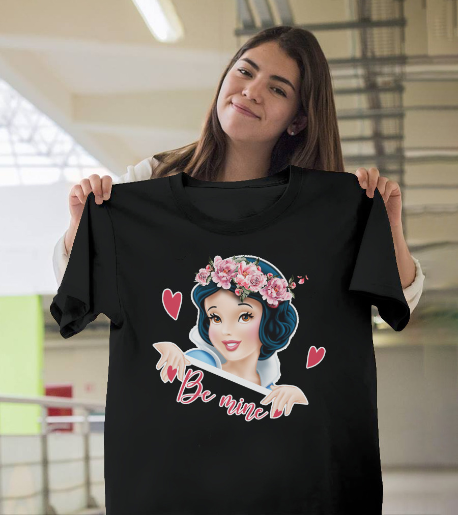 Snow White Be Mine Floral Heart T-Shirt