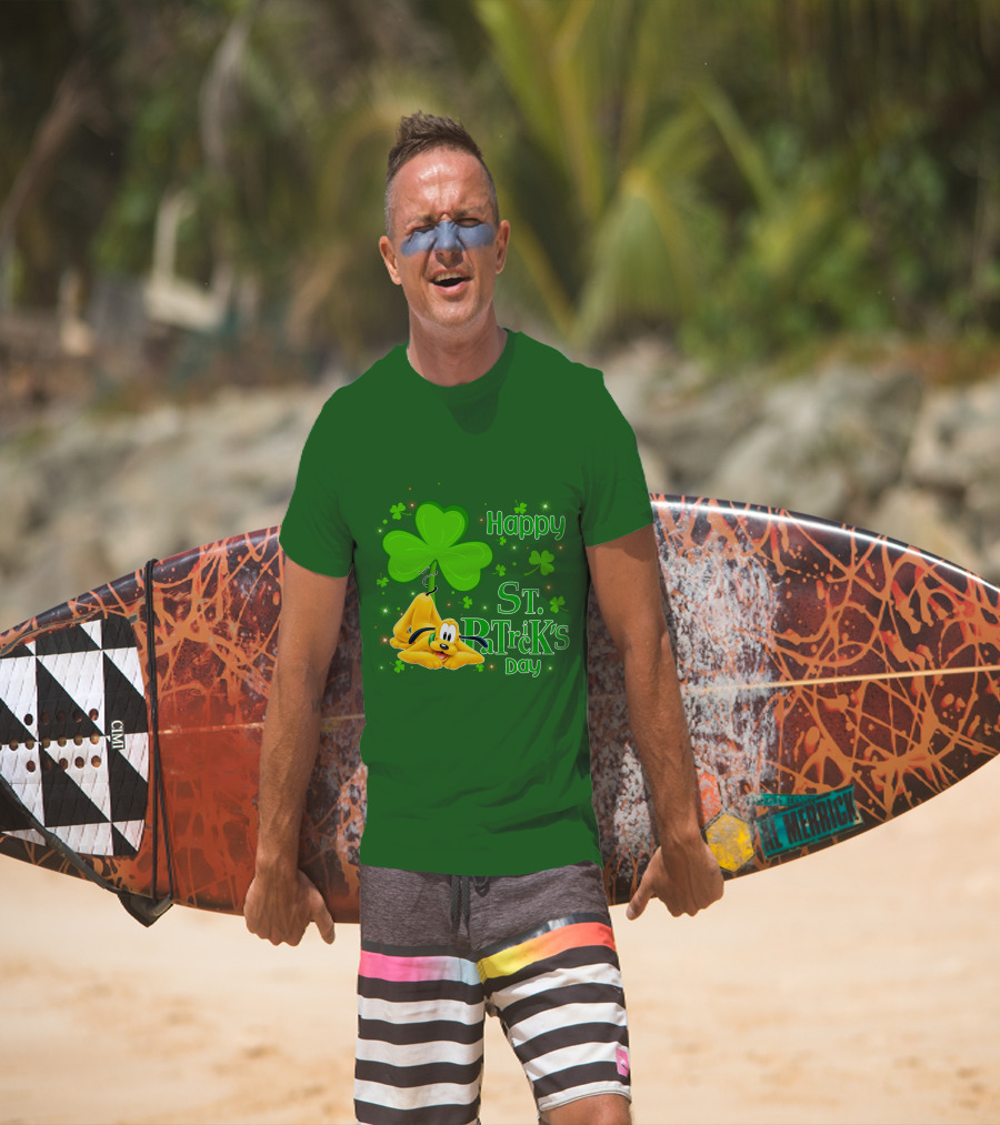 Happy St Patrick's Day Pluto Shamrock T-Shirt